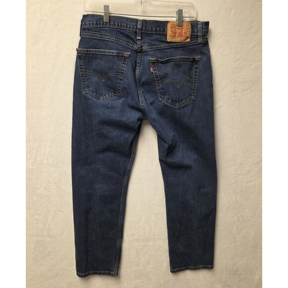 Levis 505 Jeans Mens 34x30 Regular Fit Straight Leg Blue Western Country Cowboy - Picture 2 of 13